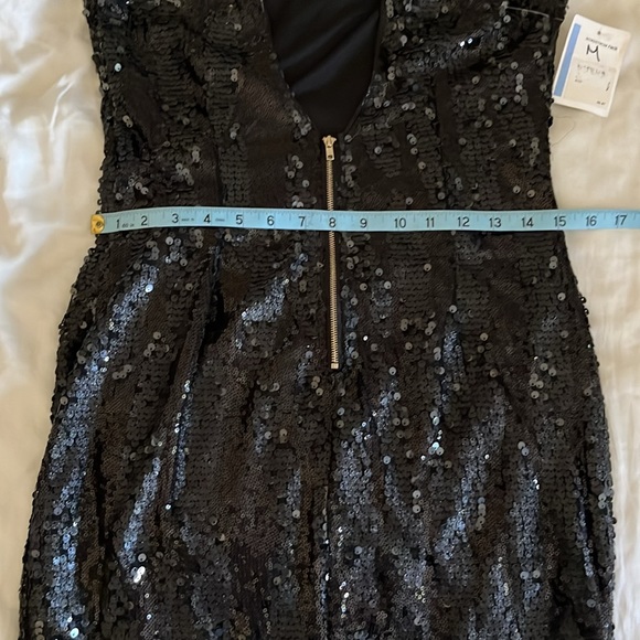 SOIEBLU Sequin Spaghetti Strap Black Mini Dress Y2K - Picture 3 of 7